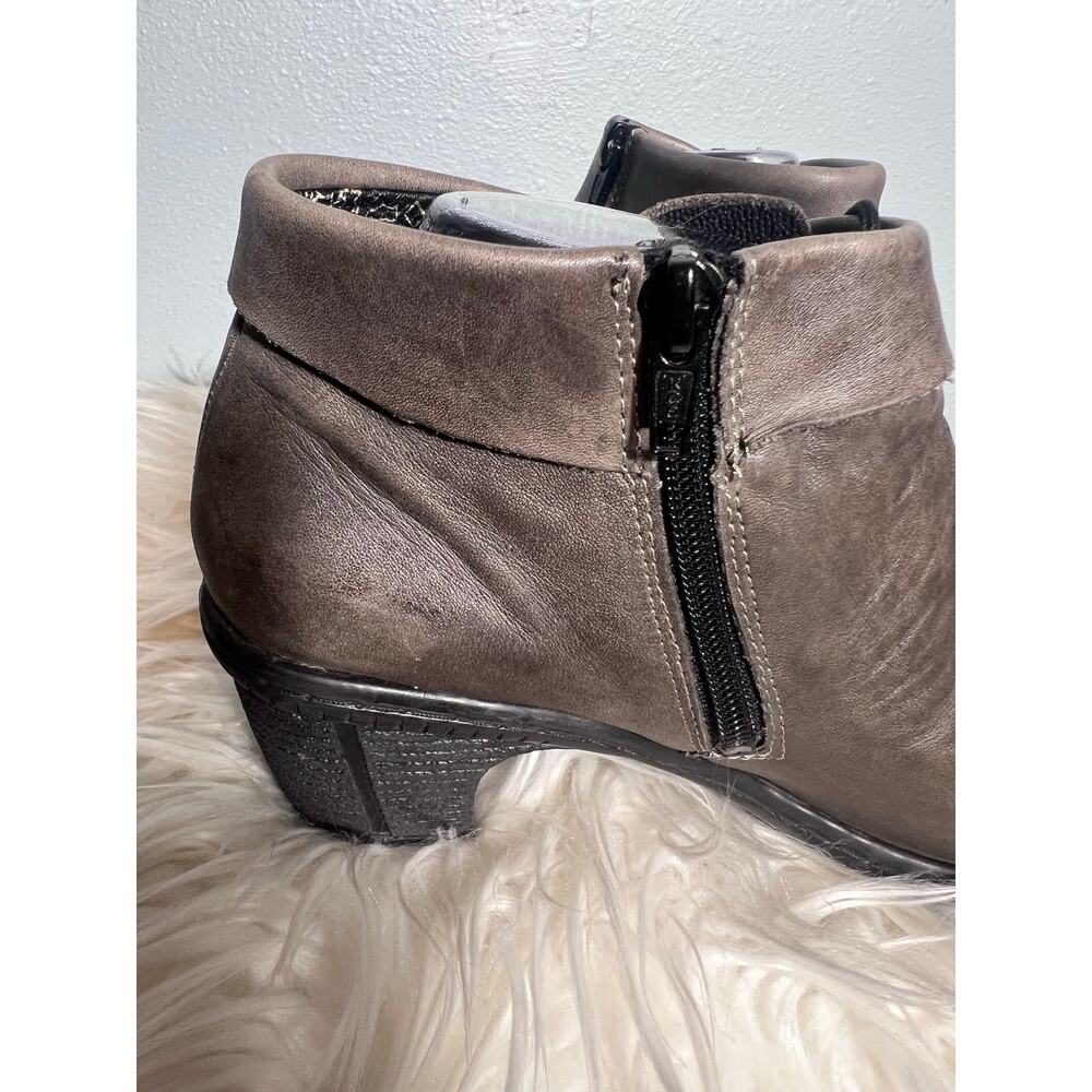 Rieker Rebecca Bootie Sz 41 9.5 Leather Low Heel Ankle Boot Western Whimsygoth - Picture 7 of 10